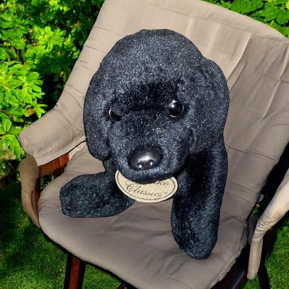 Yomiko Classics Plush Dog Black Labrador Pup Russ Nursery Lab Stuffed Shower 14" - Picture 1 of 11